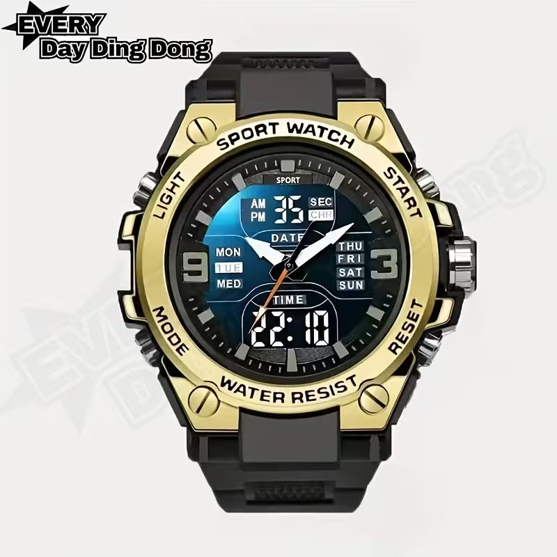 Sports Watch | And Shockproof, PVC Band, Alloy Case, Non-Rechargeable Button Batte