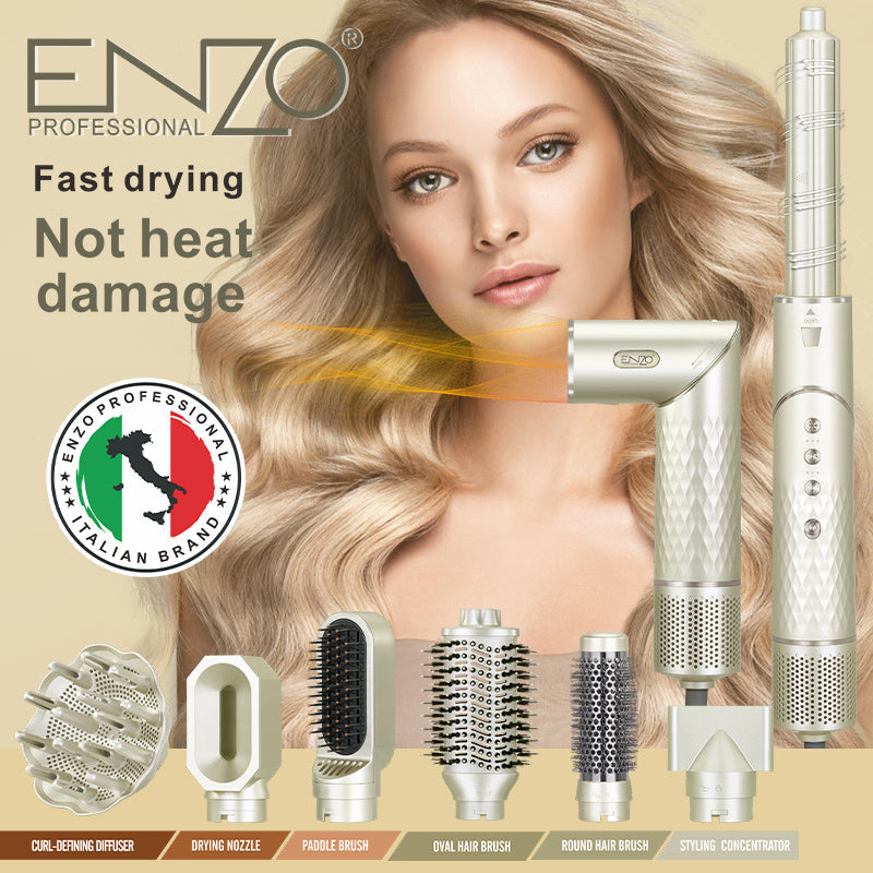 ENZO Supersonic 8-in-1 Air Styler (EN-755) – جهاز تصفيف الشعر الاحترافي المتكامل