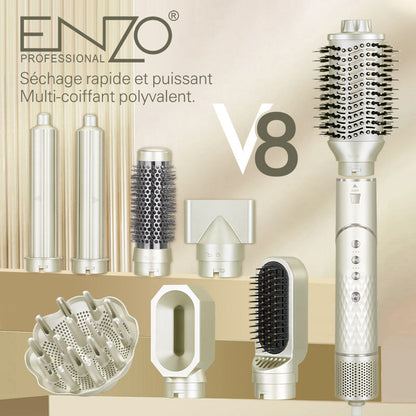 ENZO Supersonic 8-in-1 Air Styler (EN-755) – جهاز تصفيف الشعر الاحترافي المتكامل