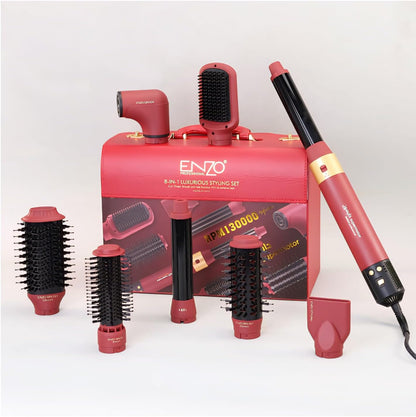 ENZO Professional 8-in-1 Hot Air Brush – فرشاة تصفيف الشعر متعددة الوظائف 1500W | Rose Gold