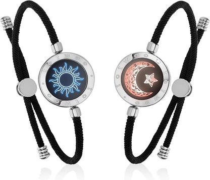 TOTWOO Long Distance Touch Bracelets for Couples – أساور ذكية للمسافات البعيدة تهتز وتضيء عند اللمس | Feel Close Even When Far ❤️