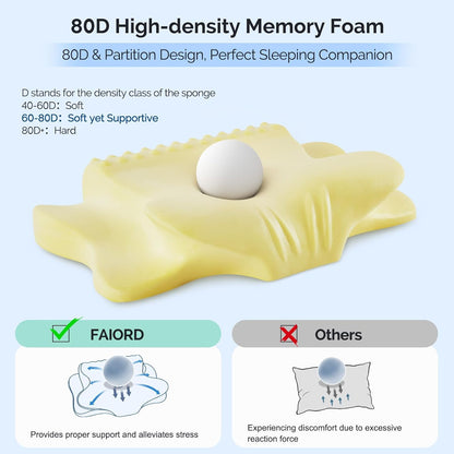 وسادة طبية للرقبة Cervical Pillow – Cooling Ergonomic Memory Foam for Neck Pain Relief