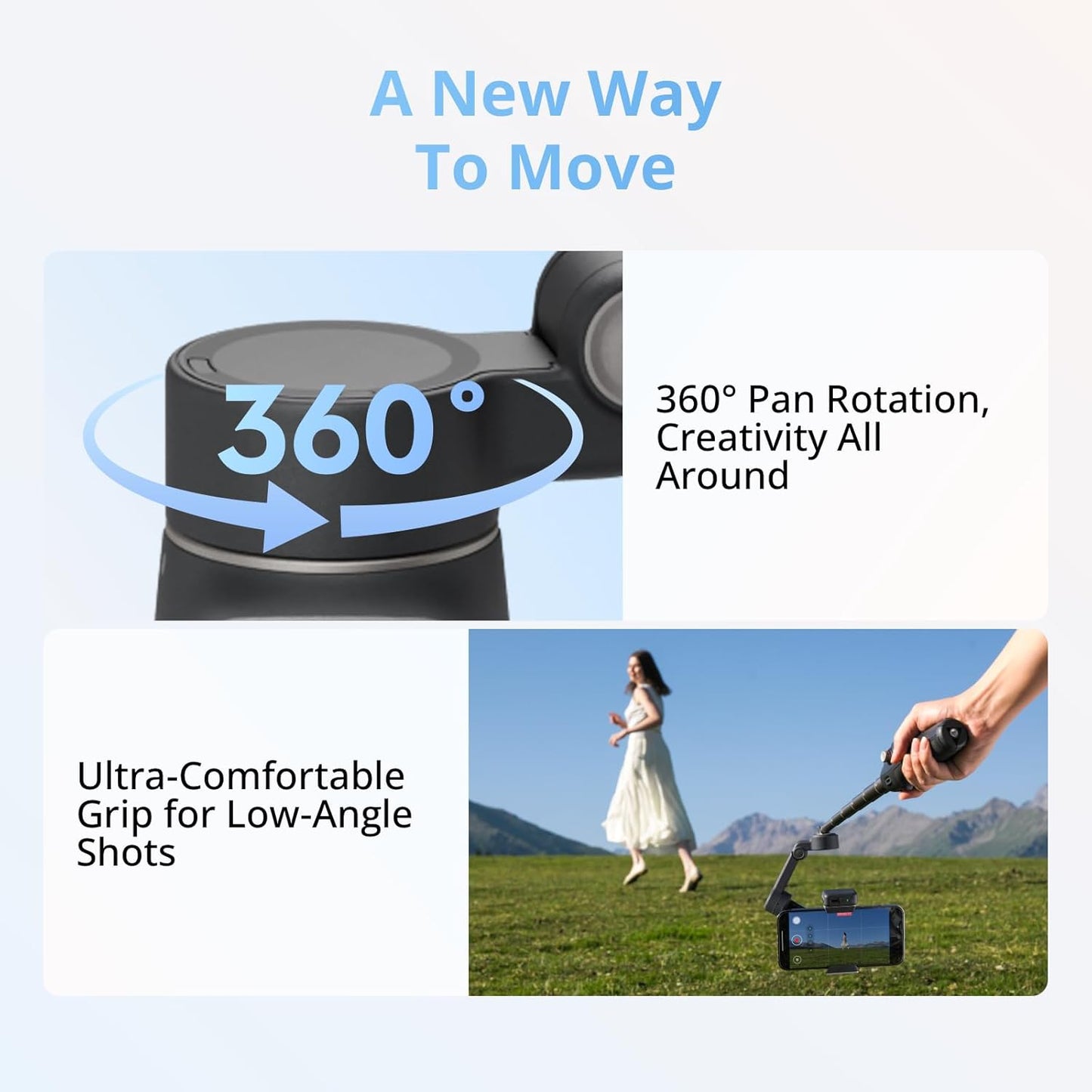 DJI Osmo Mobile 8 Phone Stabilizer مثبت تصوير للجوال | Built-in Tripod & Extension Rod | 10h Battery