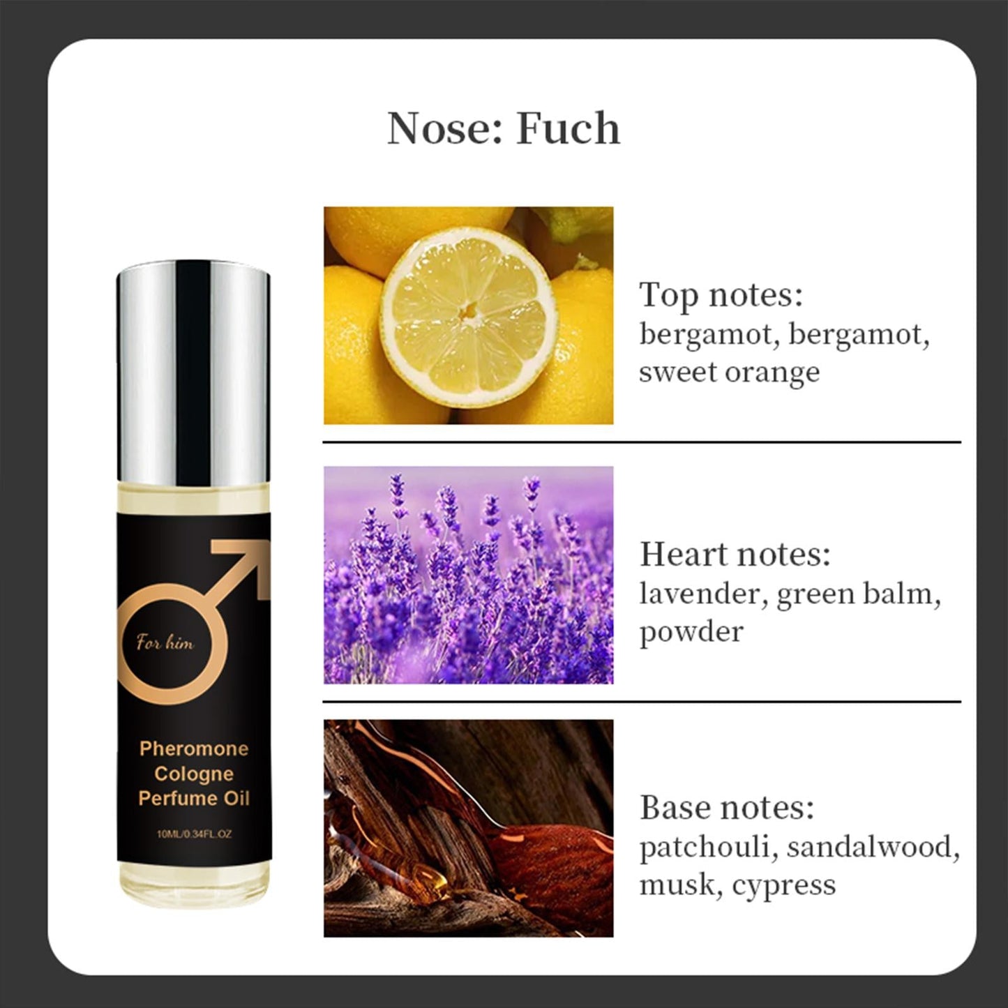 Perfume Oil Compact for Anniversaries Gift Essential Oil Roller For Men