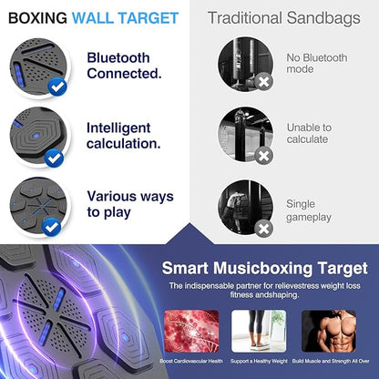 2025 Smart Music Boxing Machine 2.0 – جهاز الملاكمة الذكي بالموسيقى بلوتوث جداري للمنزل