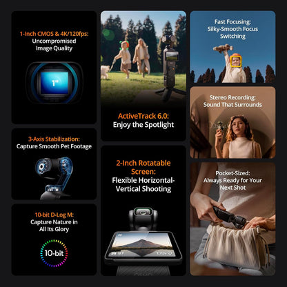 DJI Osmo Pocket 3 Creator Combo 4K120fps Ultra HD Vlog Camera with DJI Mic