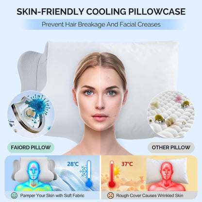 وسادة طبية للرقبة Cervical Pillow – Cooling Ergonomic Memory Foam for Neck Pain Relief
