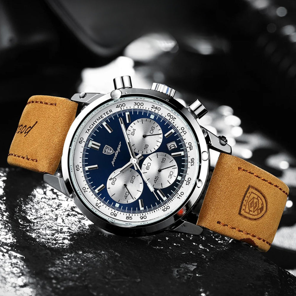 Last day 55% off Luxury Chronograph Watch with Luminous Dial, High Quality 30m