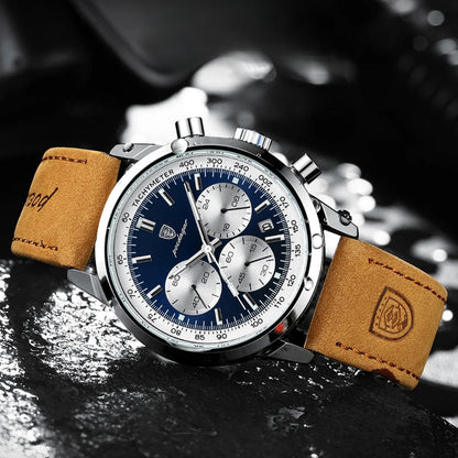Last day 55% off Luxury Chronograph Watch with Luminous Dial, High Quality 30m