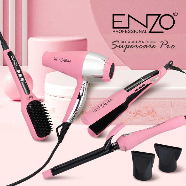 طقم تصفيف الشعر الاحترافي Enzo Supercare Pro – نتائج صالون في المنزل