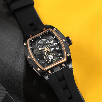 Last day 55% off Latest Luxury Design -Skeleton Face With Rubber Strap Mechanical Movement