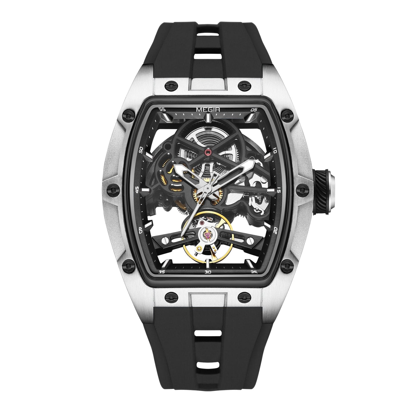 Last day 55% off Latest Luxury Design -Skeleton Face With Rubber Strap Mechanical Movement