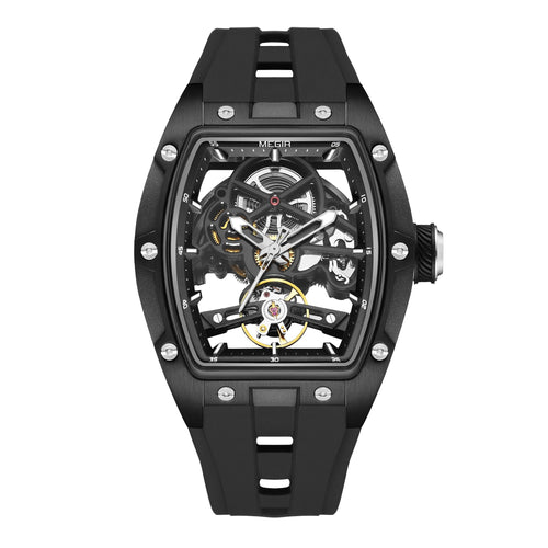 Last day 55% off Latest Luxury Design -Skeleton Face With Rubber Strap Mechanical Movement