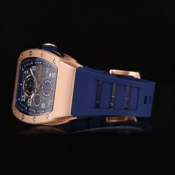 Megir 8411G Luxury Tonneau Men’s Quartz Watch with Auto Date & Sport Design