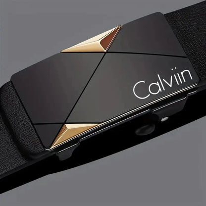 Men's PU Leather Belt – Stylish Automatic Buckle for Casual & Business Wear