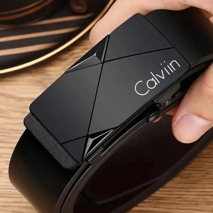 Men's PU Leather Belt – Stylish Automatic Buckle for Casual & Business Wear