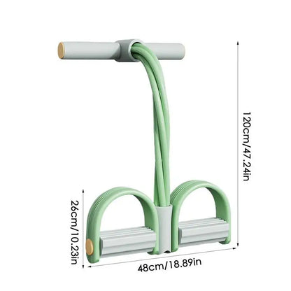 21 Fitness Resistance Bands - 4 Tube Pedal Ankle Puller