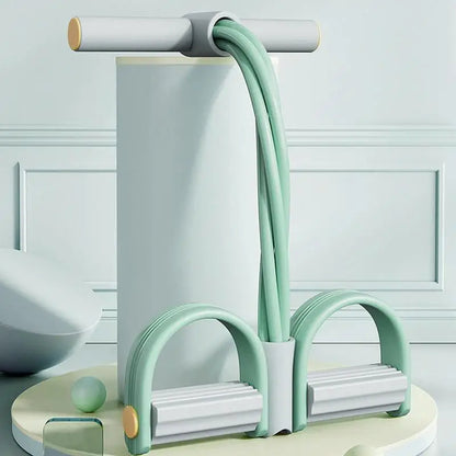 21 Fitness Resistance Bands - 4 Tube Pedal Ankle Puller