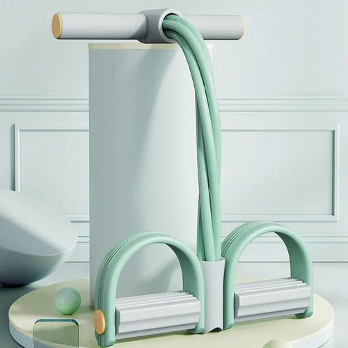 21 Fitness Resistance Bands - 4 Tube Pedal Ankle Puller