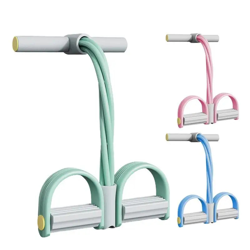 21 Fitness Resistance Bands - 4 Tube Pedal Ankle Puller