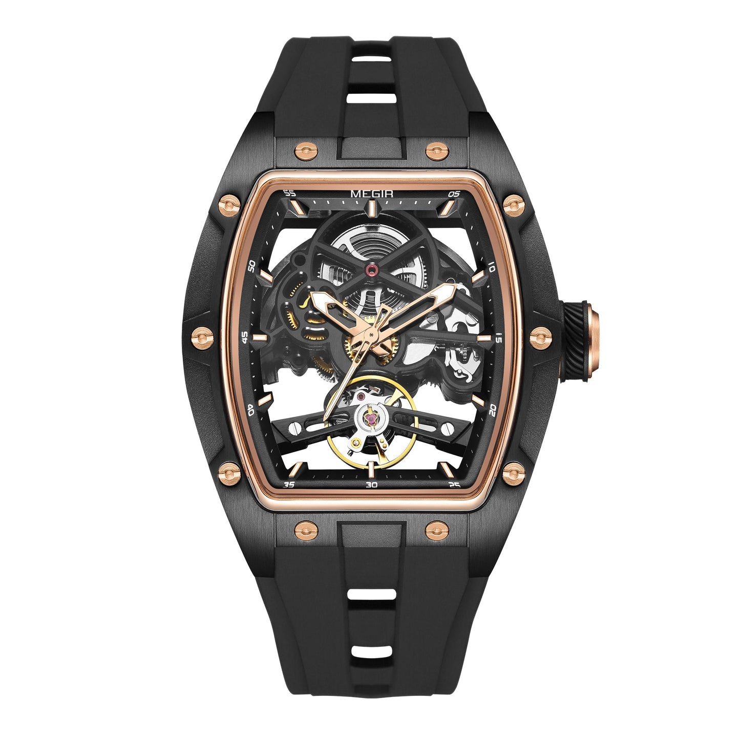 Last day 55% off Latest Luxury Design -Skeleton Face With Rubber Strap Mechanical Movement