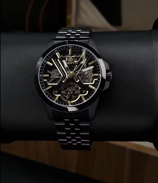 Automatic Skeleton Men’s Watch – ساعة رجالية أوتوماتيكية بتصميم هيكلي