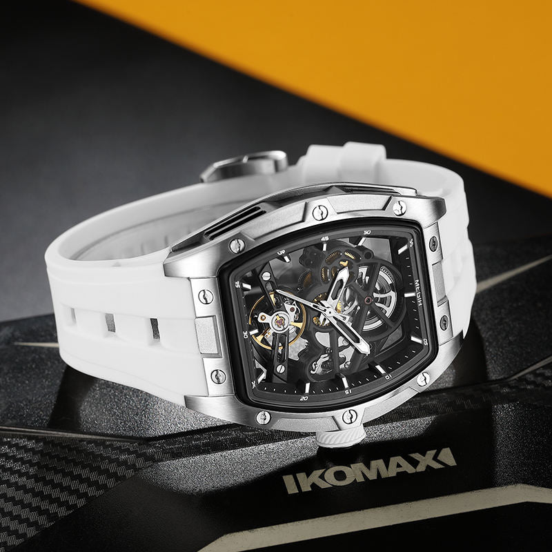 Last day 55% off Latest Luxury Design -Skeleton Face With Rubber Strap Mechanical Movement