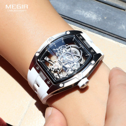 Last day 55% off Latest Luxury Design -Skeleton Face With Rubber Strap Mechanical Movement