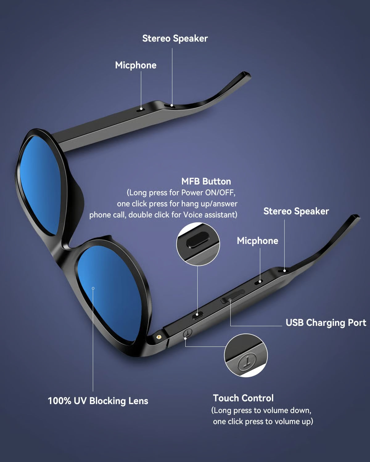 Smart Bluetooth Sunglasses™