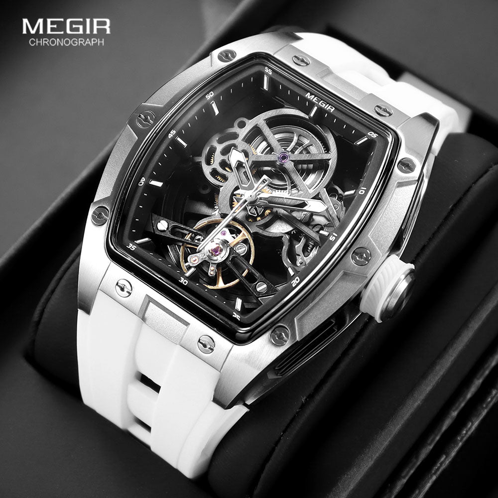 Last day 55% off Latest Luxury Design -Skeleton Face With Rubber Strap Mechanical Movement