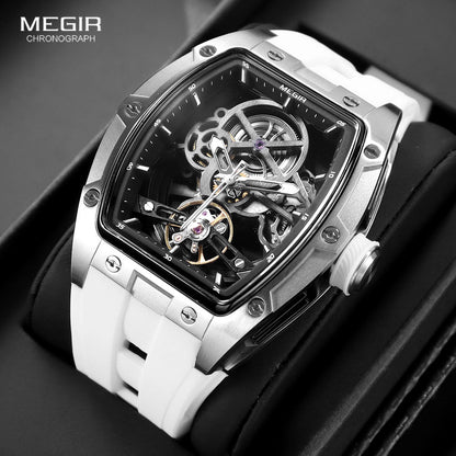 Last day 55% off Latest Luxury Design -Skeleton Face With Rubber Strap Mechanical Movement