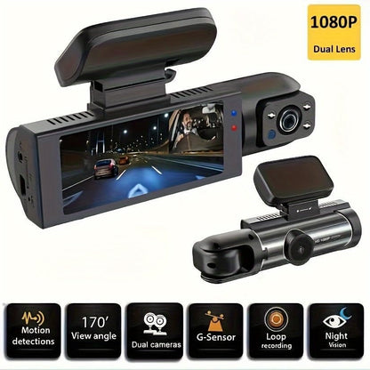 TRENDYFEMZ Dash Camera, Front and Inside, 8.03 cm, 1080P, G Sensor