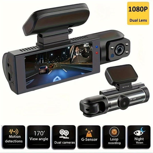 TRENDYFEMZ Dash Camera, Front and Inside, 8.03 cm, 1080P, G Sensor