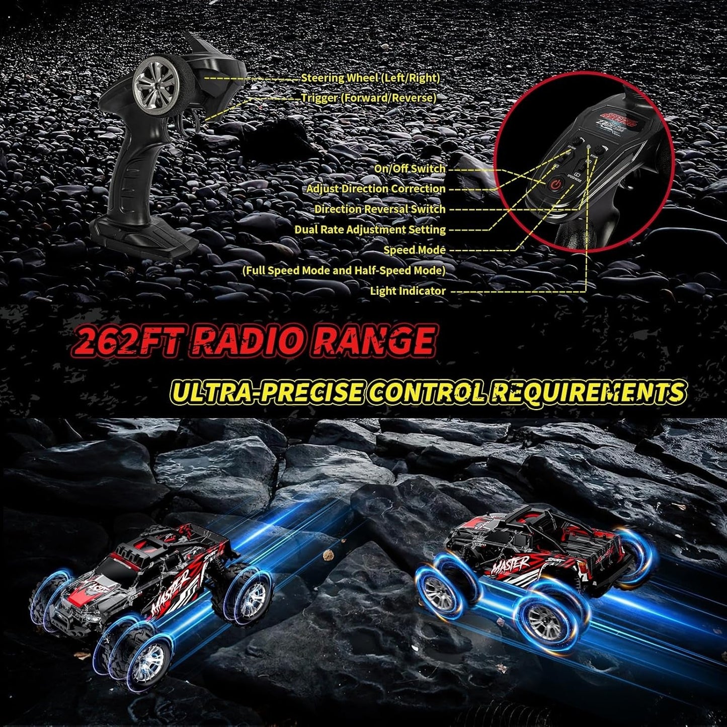 Adult Remote Control All Terrain Car,4WD 1:16RC 40km/h High Speed