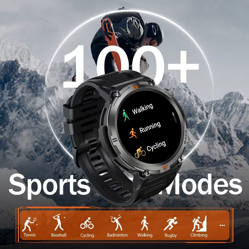 ports Smartwatch with LED Flashlight, Pedometer