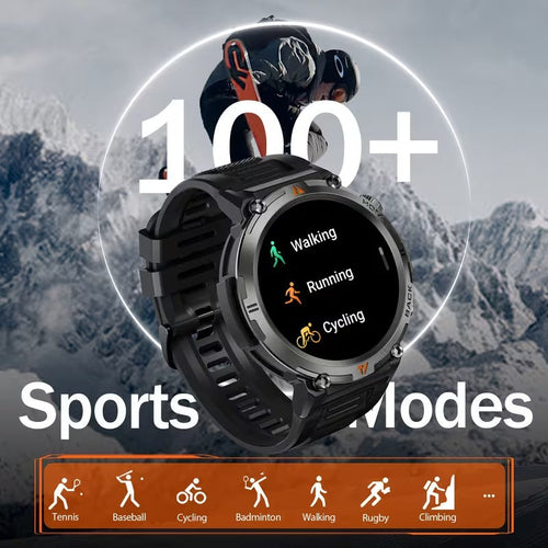 ports Smartwatch with LED Flashlight, Pedometer