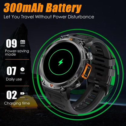 ports Smartwatch with LED Flashlight, Pedometer