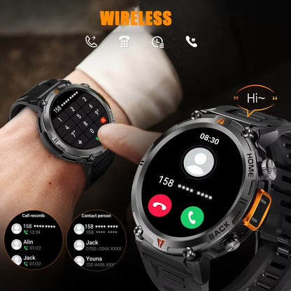 ports Smartwatch with LED Flashlight, Pedometer