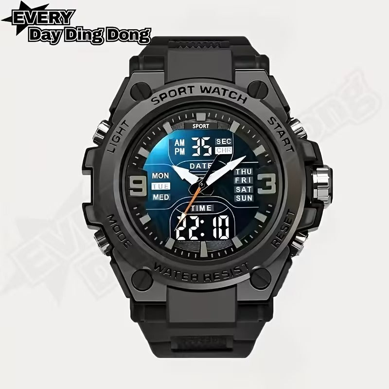 Sports Watch | And Shockproof, PVC Band, Alloy Case, Non-Rechargeable Button Batte