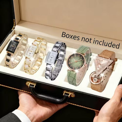 4-Piece Men's Fashion Watch Set, Quartz Sports Watch with Round Zinc Alloy Case