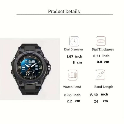 Sports Watch | And Shockproof, PVC Band, Alloy Case, Non-Rechargeable Button Batte