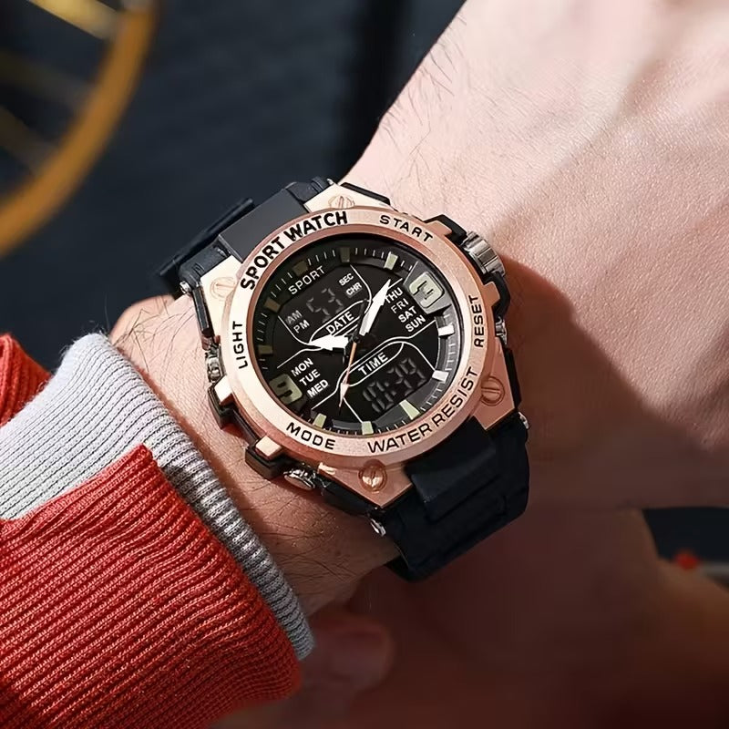 Sports Watch | And Shockproof, PVC Band, Alloy Case, Non-Rechargeable Button Batte