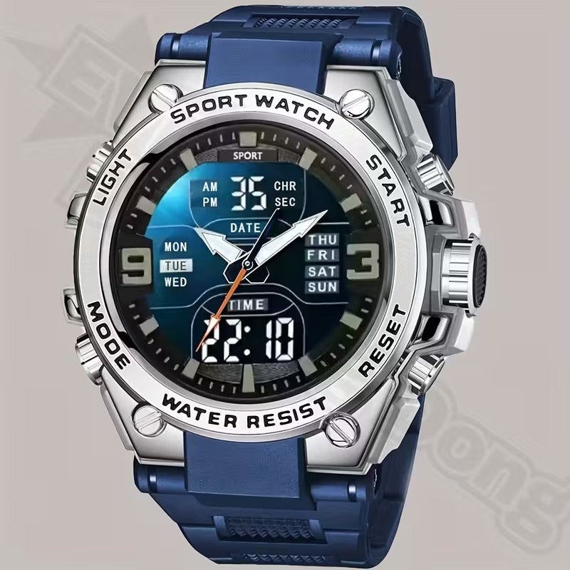 Sports Watch | And Shockproof, PVC Band, Alloy Case, Non-Rechargeable Button Batte