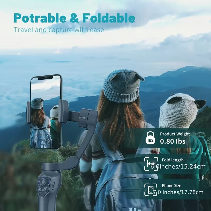Smart 3-Axis Handheld Gimbal for Smooth Video Shooting