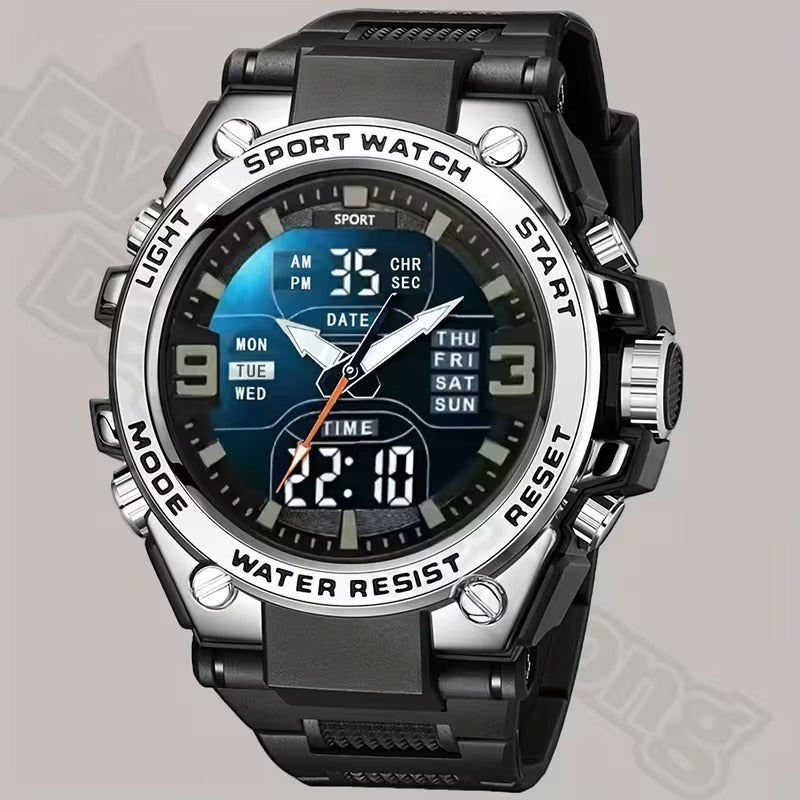 Sports Watch | And Shockproof, PVC Band, Alloy Case, Non-Rechargeable Button Batte