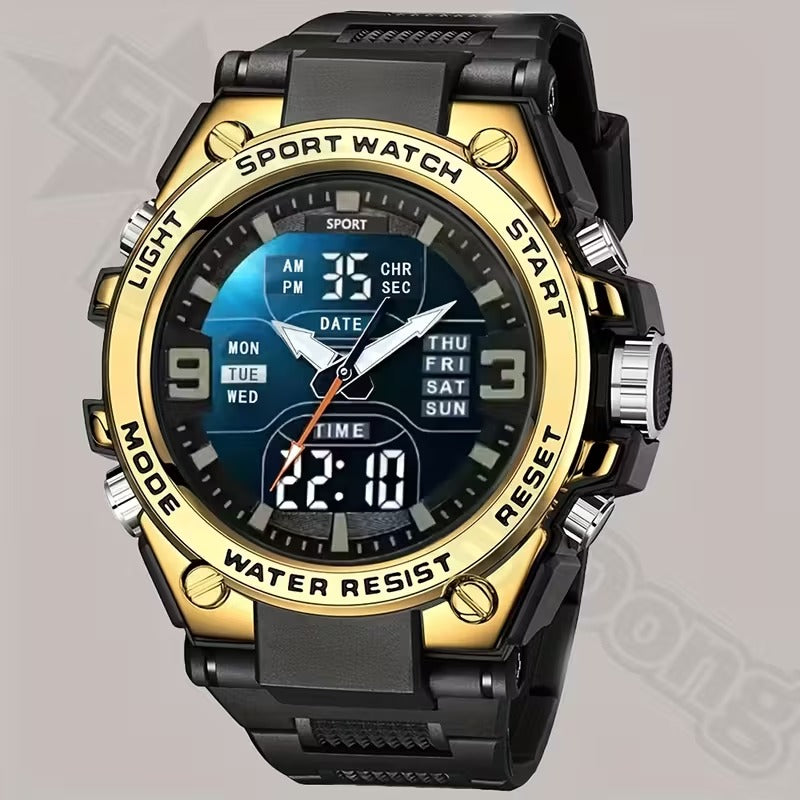 Sports Watch | And Shockproof, PVC Band, Alloy Case, Non-Rechargeable Button Batte