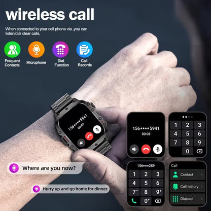 Durable Smart Watch for Men with Wireless Calling, Waterproof Rating