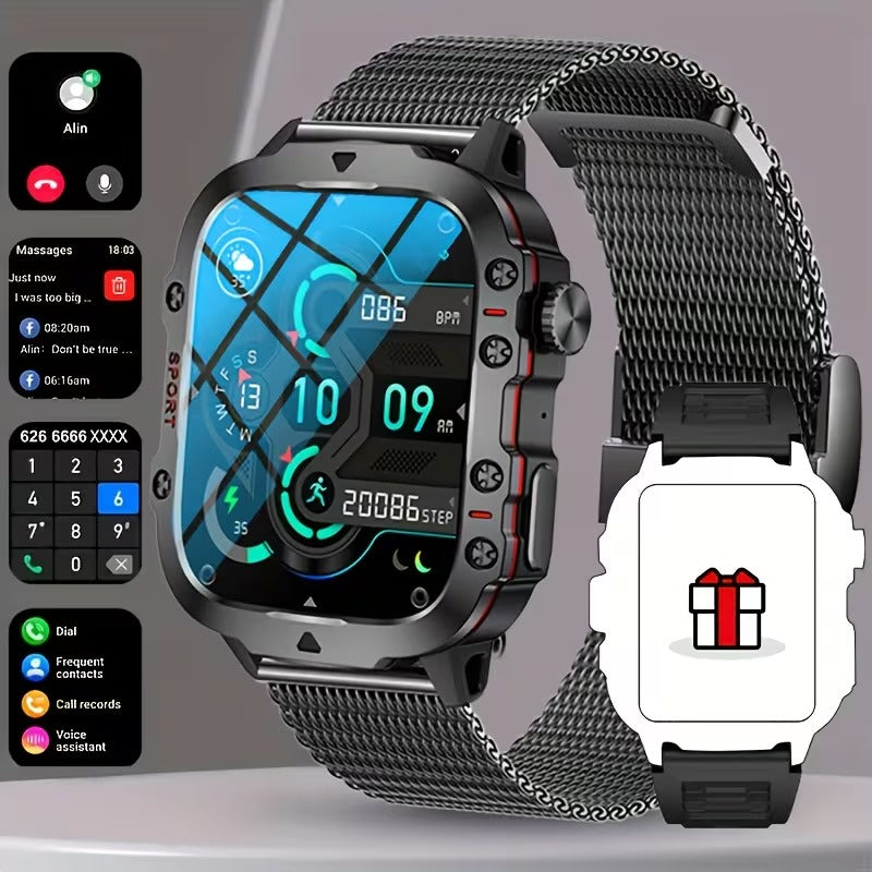 Durable Smart Watch for Men with Wireless Calling, Waterproof Rating