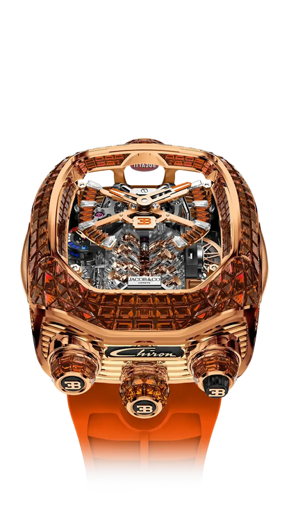 Jacob & Co. Bugatti Chiron Tourbillon علبة من التيتانيوم الأسود DLC | تحفة مستوحاة من عالم الهايبركار بأقصى درجات الفخامة والدقة**