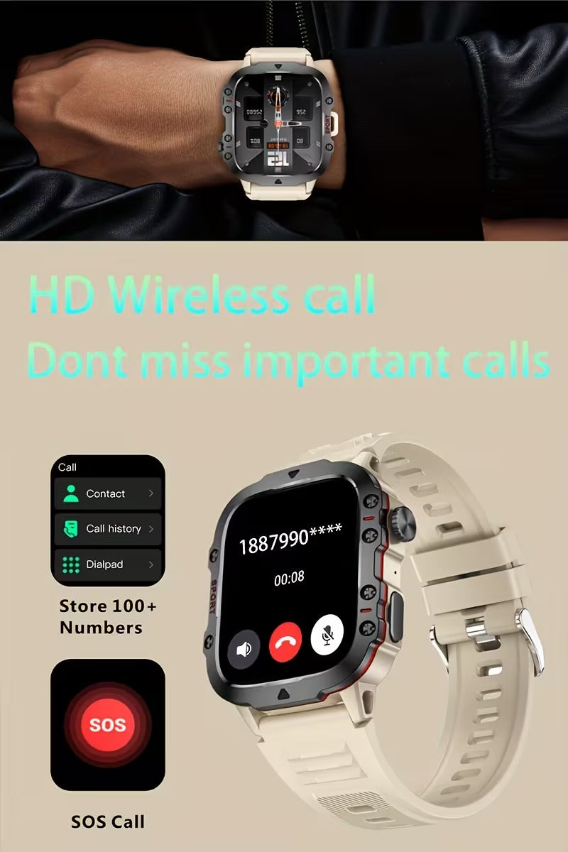 Durable Smart Watch for Men with Wireless Calling, Waterproof Rating